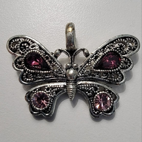 Jewelry - Butterfly charm Silver and purple
